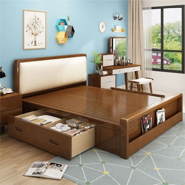 Giường ngủ gỗ  xoan đào