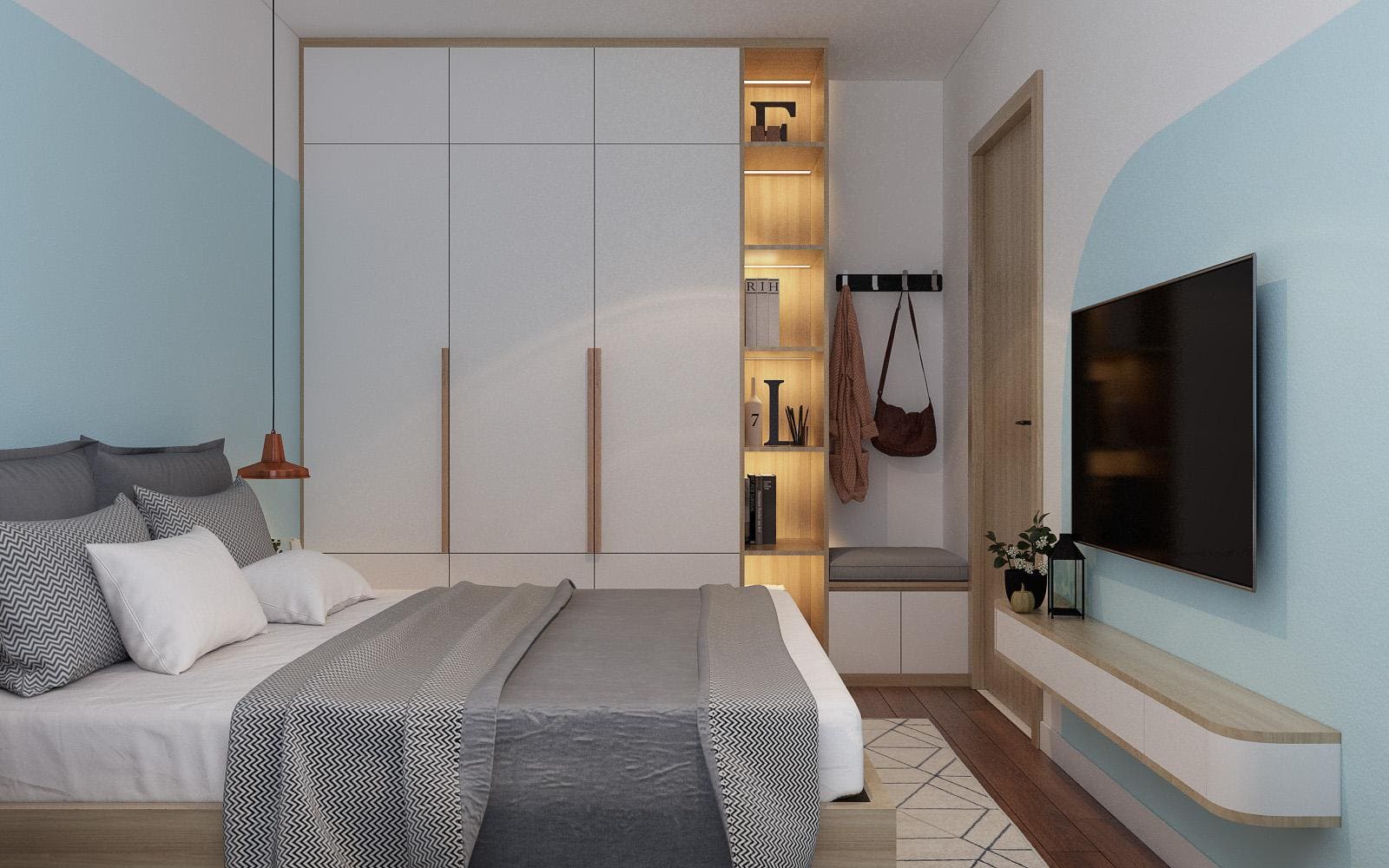 Mẫu nội thất phòng ngủ theo phong cách hiện đại tại nội thất Saigon Homes